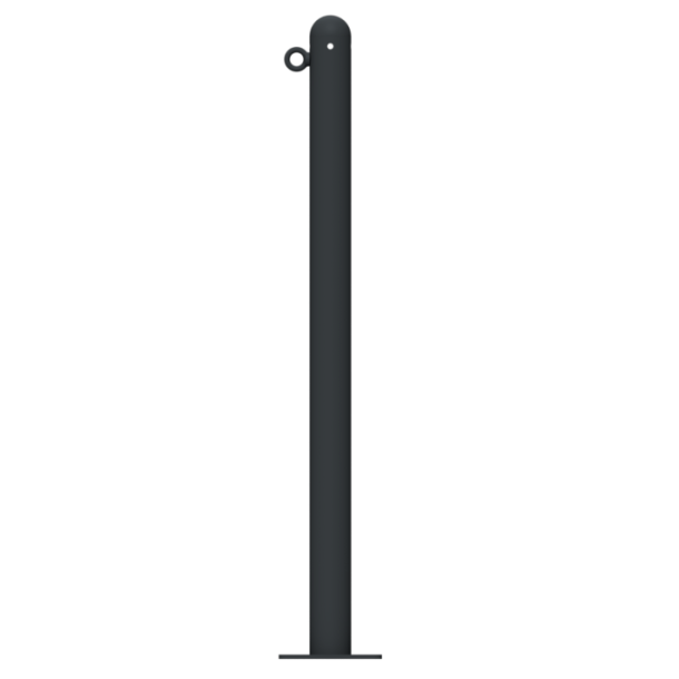 Ornamental bollard | Series 468B | � 60 mm | stationary, to be fixed by plugswith base plate 100 x 150 mm | without lock | with 1 eyelet